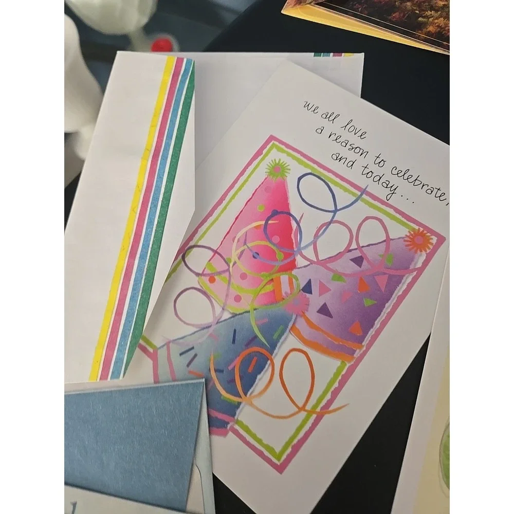 Assorted Birthday Cards & Envelopes Lot Of 17 Greeting Cards New Vibrant Designs